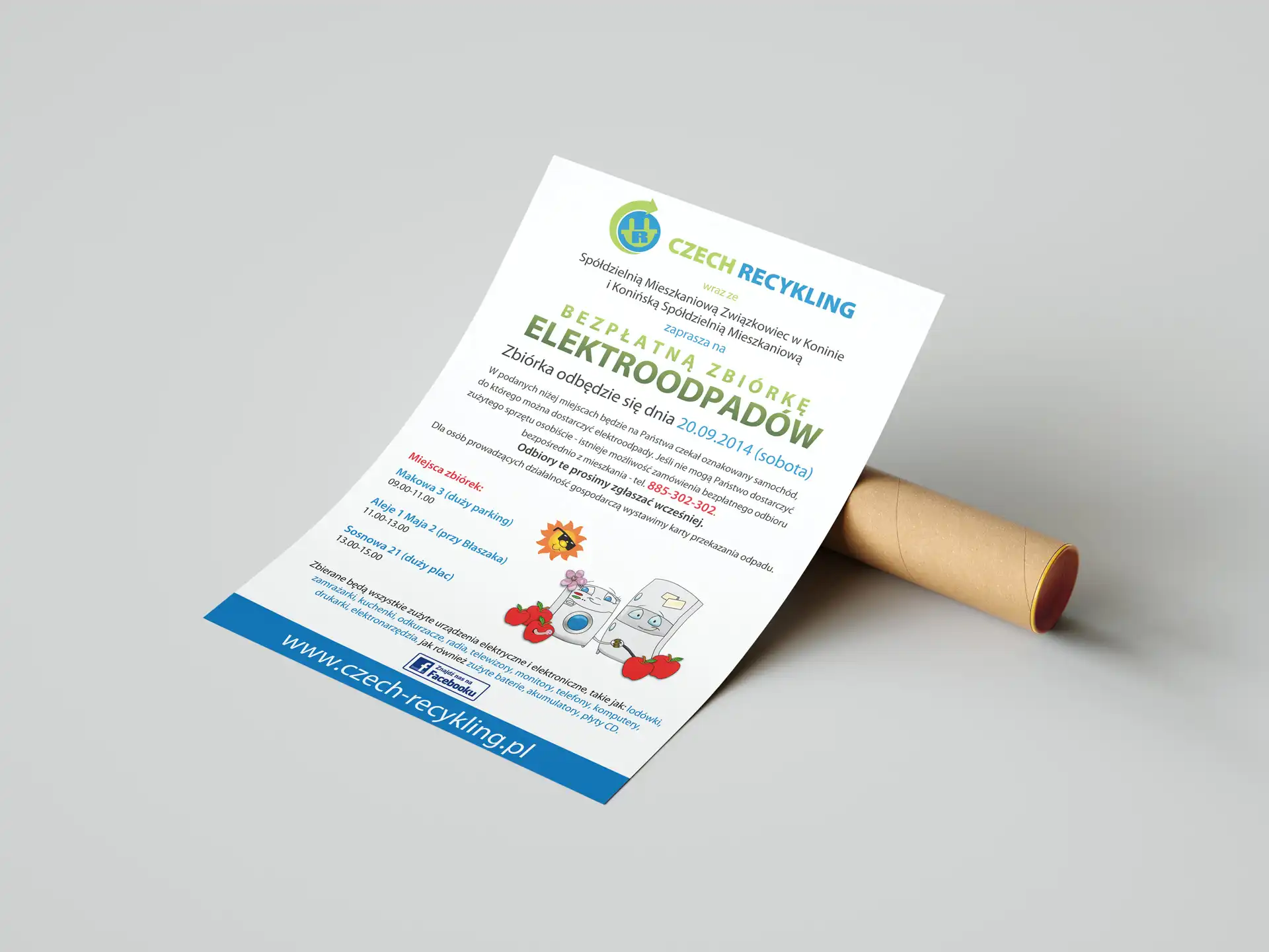 Plakaty firmy recyklingowej ze Zgierza (okolice Łodzi)